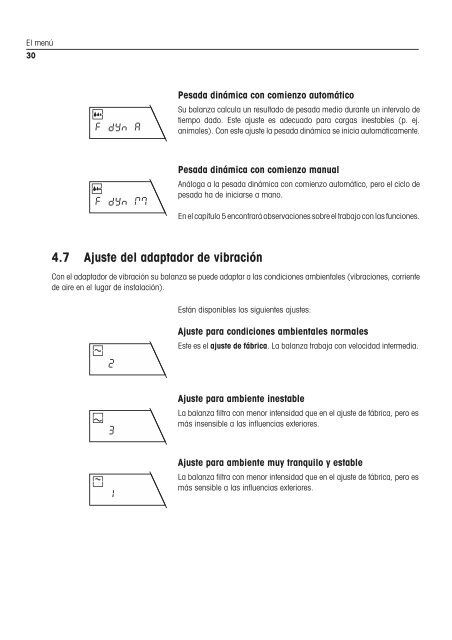 Instrucciones de manejo Balanzas AG - METTLER TOLEDO