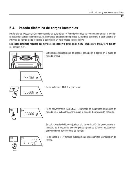 Instrucciones de manejo Balanzas AG - METTLER TOLEDO