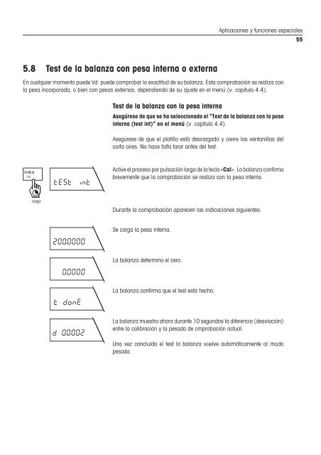 Instrucciones de manejo Balanzas AG - METTLER TOLEDO