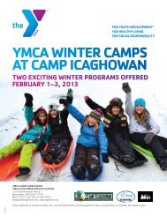 YMCA WINter CAMps At CAMp ICAGHOWAN [PDF] - YMCAs