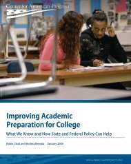 Improving Academic Preparation for College - Center for American ...