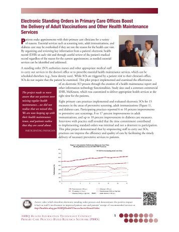 Electronic Standing Orders in Primary Care Offices Boost the ...