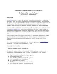 Conformity Requirements for State UI Laws - Unemployment ...