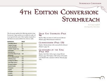 Revised City of Stormreach Material