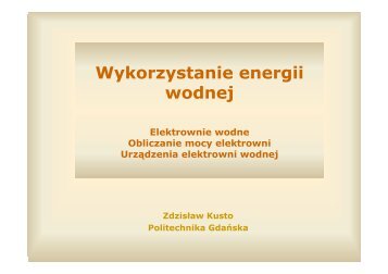 urzÄdzenia elektrowni wodnej urzÄdzenia elektrowni wodnej