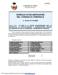 Delibera di Consiglio comunale nÂ° 34 del 14/10 ... - Comune di Asso