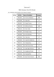 Annexure-I MBA Entrance Test-2012 Result - nerist