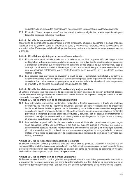 Compendio de la legislación ambiental peruana - CDAM - Ministerio ...