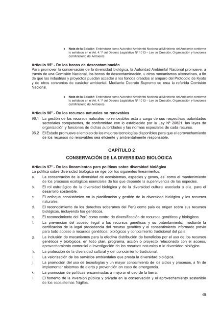 Compendio de la legislación ambiental peruana - CDAM - Ministerio ...