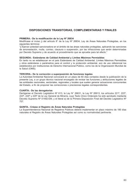 Compendio de la legislación ambiental peruana - CDAM - Ministerio ...