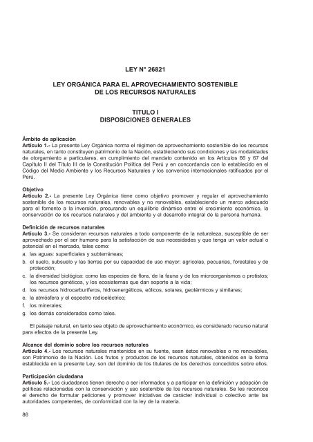 Compendio de la legislación ambiental peruana - CDAM - Ministerio ...