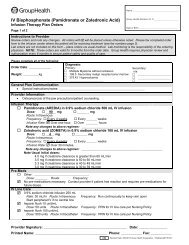 Bisphosphonate IV (AREDIA/ZOMETA) - Group Health Cooperative