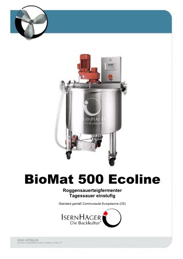 BioMat 500 Ecoline - IsernhÃ¤ger GmbH & Co. KG