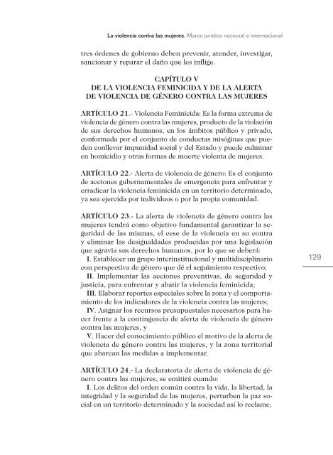 La Violencia contra las Mujeres. Marco jurÃ­dico nacional e ...