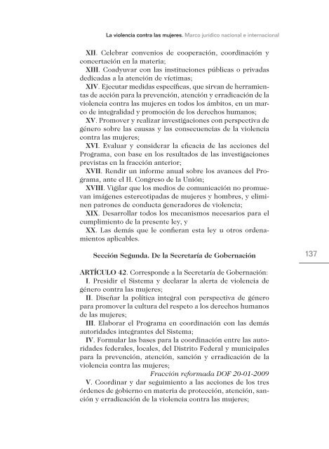 La Violencia contra las Mujeres. Marco jurÃ­dico nacional e ...