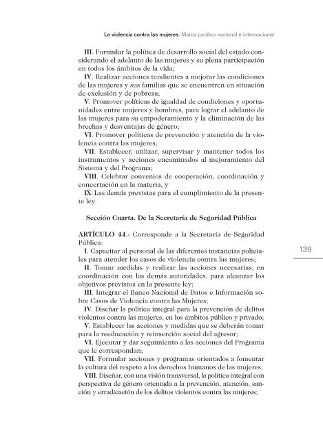 La Violencia contra las Mujeres. Marco jurÃ­dico nacional e ...