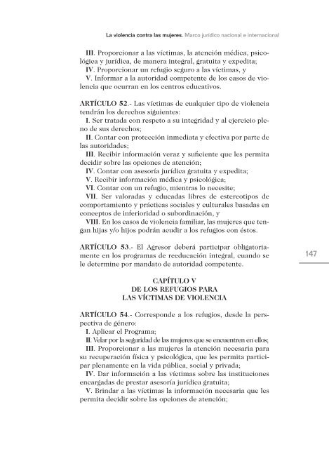 La Violencia contra las Mujeres. Marco jurÃ­dico nacional e ...