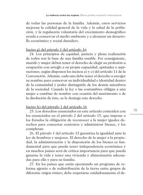 La Violencia contra las Mujeres. Marco jurÃ­dico nacional e ...