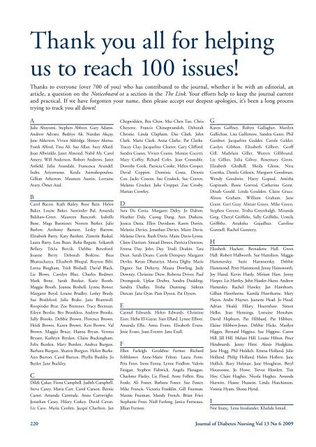 Thank you all for helping us to reach 100 issues! - Journal of 