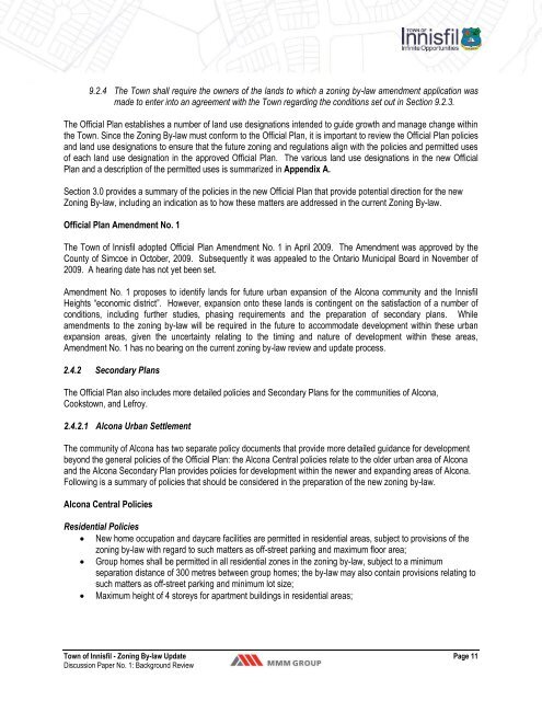 Discussion Paper #1 - Background Report - March ... - Town of Innisfil