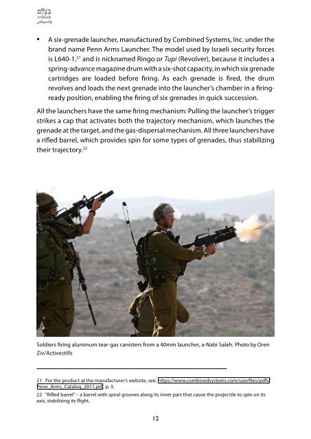 B'Tselem report: Crowd Control: Israel's Use of Crowd Control ...