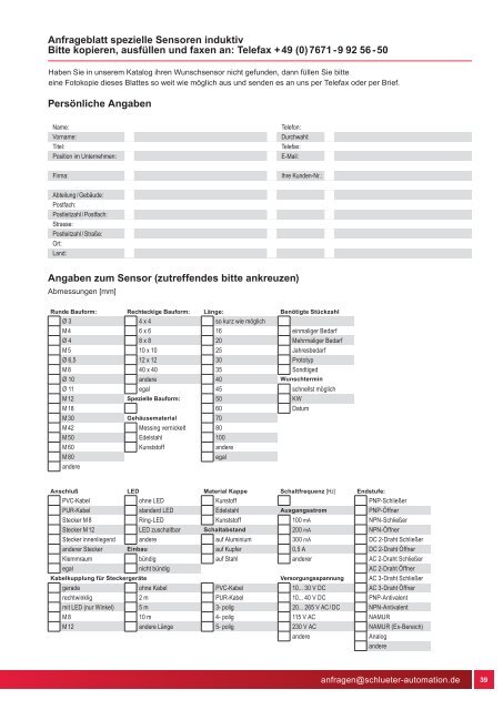 A S SchlÃ¼ter - SchlÃ¼ter Automation und Sensorik GmbH