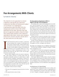 Fee Arrangements With Clients - Wilentz, Goldman & Spitzer