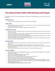 Cisco Advanced Partner Builder (APB) Marketing ... - Ingram Micro