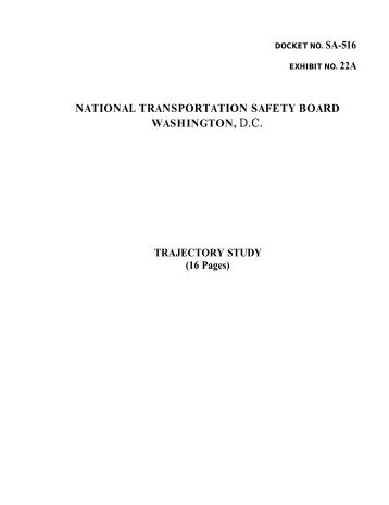 Trajectory Study - TWA Flight 800 Investigation