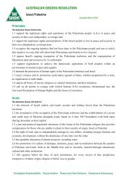 Resolution on Israel/Palestine - Australian Greens