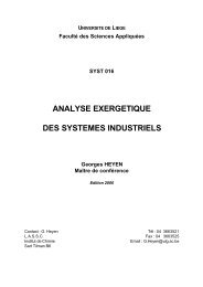 analyse exergetique des systemes industriels - LASSC - Université ...