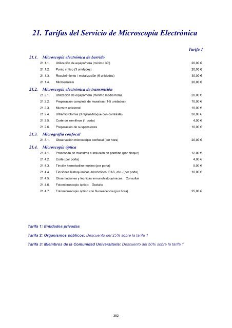 Precios PÃºblicos y Tarifas Usal 2012 - Universidad de Salamanca