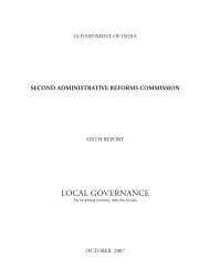 Sixth report of Second Administrative Reforms Commission