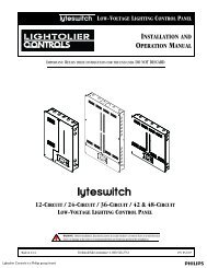 low-voltage lighting control panel - Philips Lighting Controls