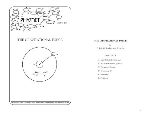 m410; The Gravitational Force - Project PHYSNET