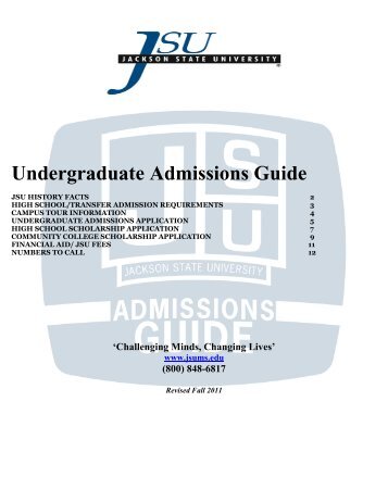 Undergraduate Admissions Guide - Jackson State University