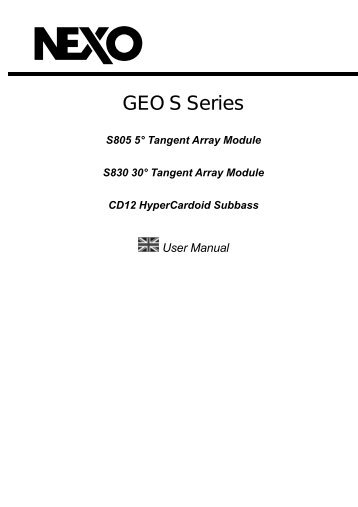 GEO S Series - Yamaha Downloads