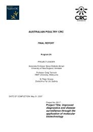 AUSTRALIAN POULTRY CRC Project Title: Improved ... - Poultry Hub