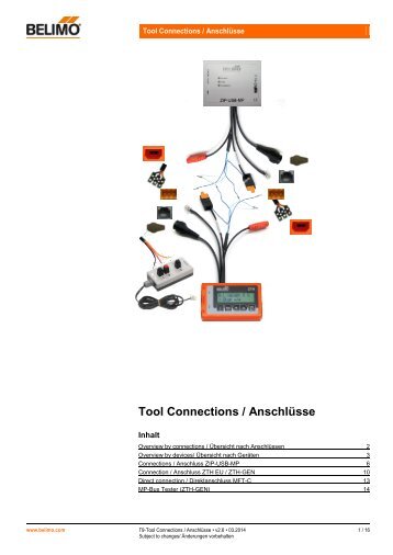 Tool Connections / AnschlÃ¼sse - Belimo