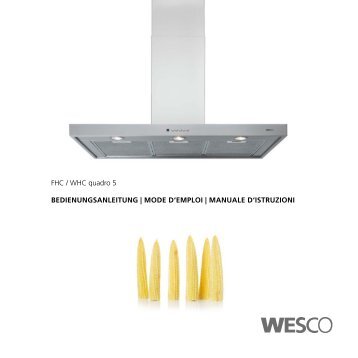 FHC/WHC quadro 5 - Mode d'emploi - Wesco