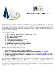 2013 APEX Awards~Call for Nominations - Pennsylvania ...