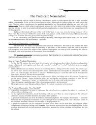 The Predicate Nominative