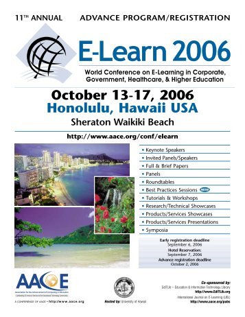 October 13-17, 2006 Honolulu, Hawaii USA - Association for the ...