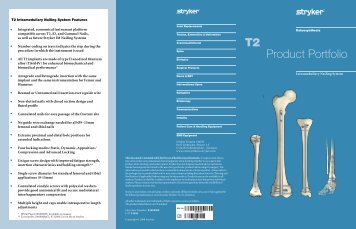 T2 Product Portfolio - Stryker