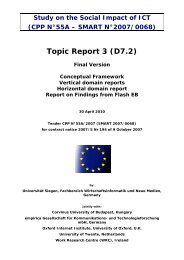 Social Impact of ICT - SMART 2007/0068 - European Commission ...