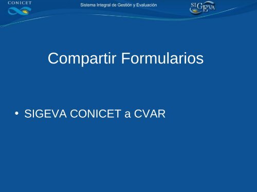 SIGEVA instructivo como compartir formularios