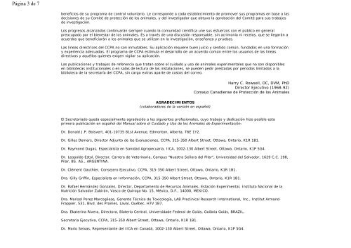 Consejo Canadiense de ProtecciÃ³n de los Animales MANUAL ...