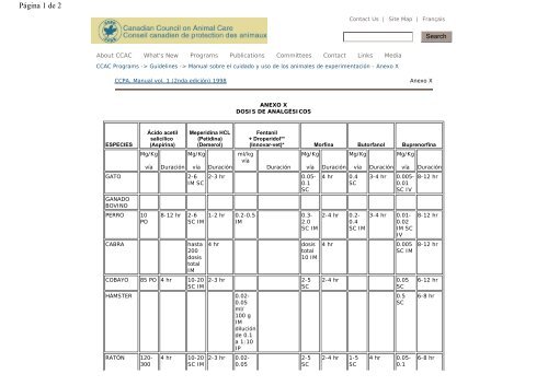 Consejo Canadiense de ProtecciÃ³n de los Animales MANUAL ...