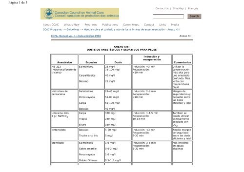 Consejo Canadiense de ProtecciÃ³n de los Animales MANUAL ...