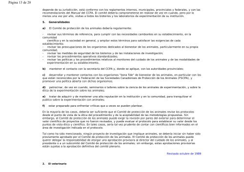 Consejo Canadiense de ProtecciÃ³n de los Animales MANUAL ...